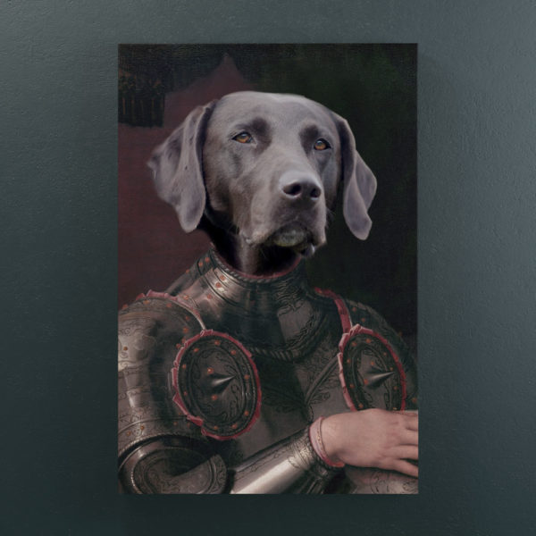 The Knight Custom Pet Portrait Canvas